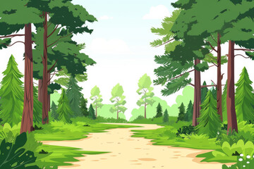 Path through a pine forest.