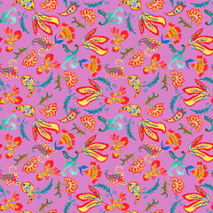 Digital Pattern in Repeat (rapport), Resolution 300 DPI, ideal for fashion, decoration, wallpaper and stationery.