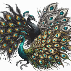 Every time a peacock unfurls its beautiful tail, it's like a living painting adorning the canvas of our blue skies.