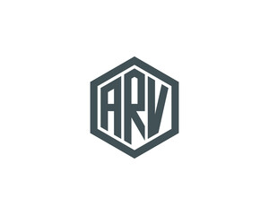 ARV logo design vector template