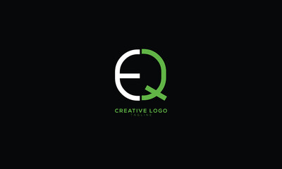EQ Abstract initial monogram letter alphabet logo design