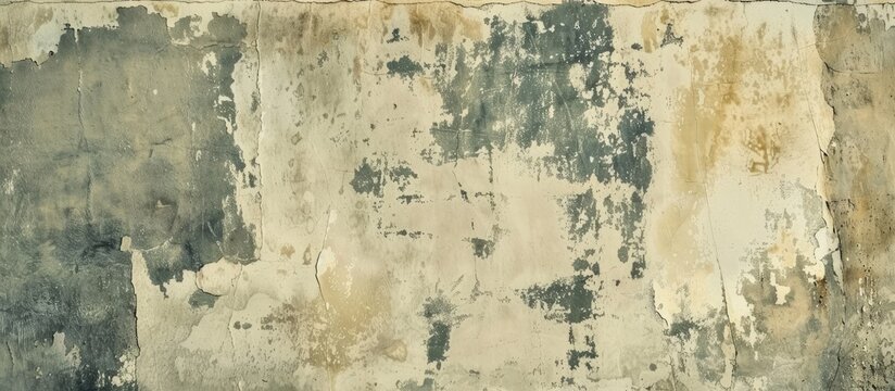 An old wall with layers of peeling paint showing signs of decay and neglect. The paint is cracked, chipped, and falling off, revealing the texture of the aged surface underneath.