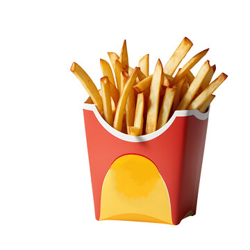 French Fries image isolated on a transparent background PNG photo