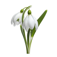 Snowdrop isolated on transparent background