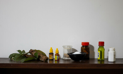 salts and other natural condiments on a Colombian shelf