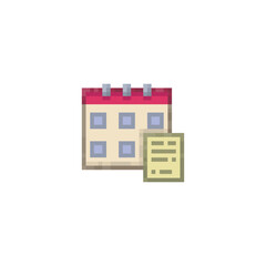 Office calendar, pixel art object