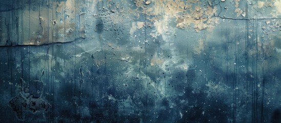 The image shows a wall with peeling paint in various shades. The texture of the worn paint creates an intriguing pattern on the surface, with cracks and chipped areas revealing the layers underneath.