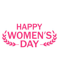 Happy women's day text illustration