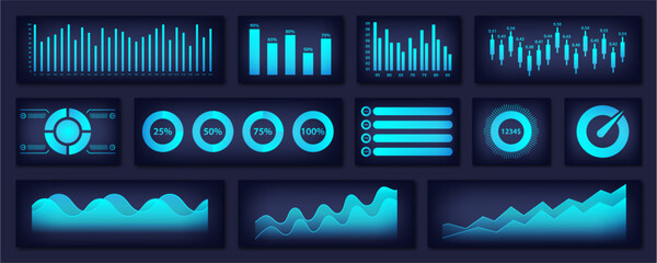 Fototapeta premium Analytics Data Info-graph Collections. 