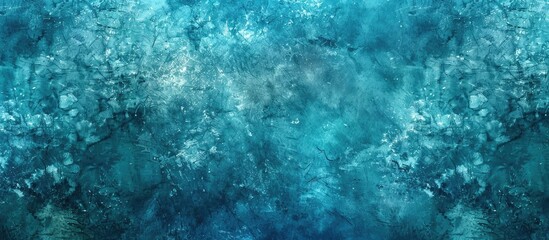 The closeup showcases a textured grunge background in shades of blue, representing a vast body of water. The rough texture adds depth and movement to the image.