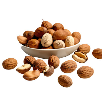 Nuts image isolated on a transparent background PNG photo