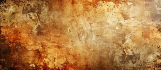 A grungy wall with peeling paint and a color scheme of brown and black. The wall shows signs of wear and tear, adding a raw and textured feel to the overall aesthetic.