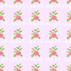 seamless pattern with rose