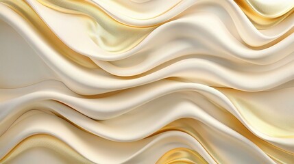 Obraz premium Golden lines luxury on cream color background. elegant realistic paper cut style.