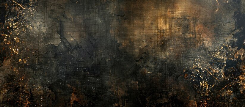 A black wall adorned with gold accents is featured in the scene. A clock hangs prominently on the wall, adding a touch of sophistication to the room.