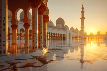 Fototapeten the grand mosque at sunrise © ginstudio