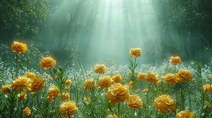 Fototapeta na wymiar flowers in the meadow in the sunlight