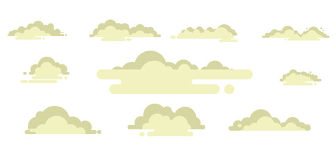 Flat Clouds Icons