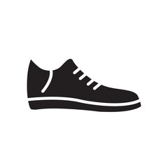 shoe vector glyph flat icon black flat illustration on white background..eps