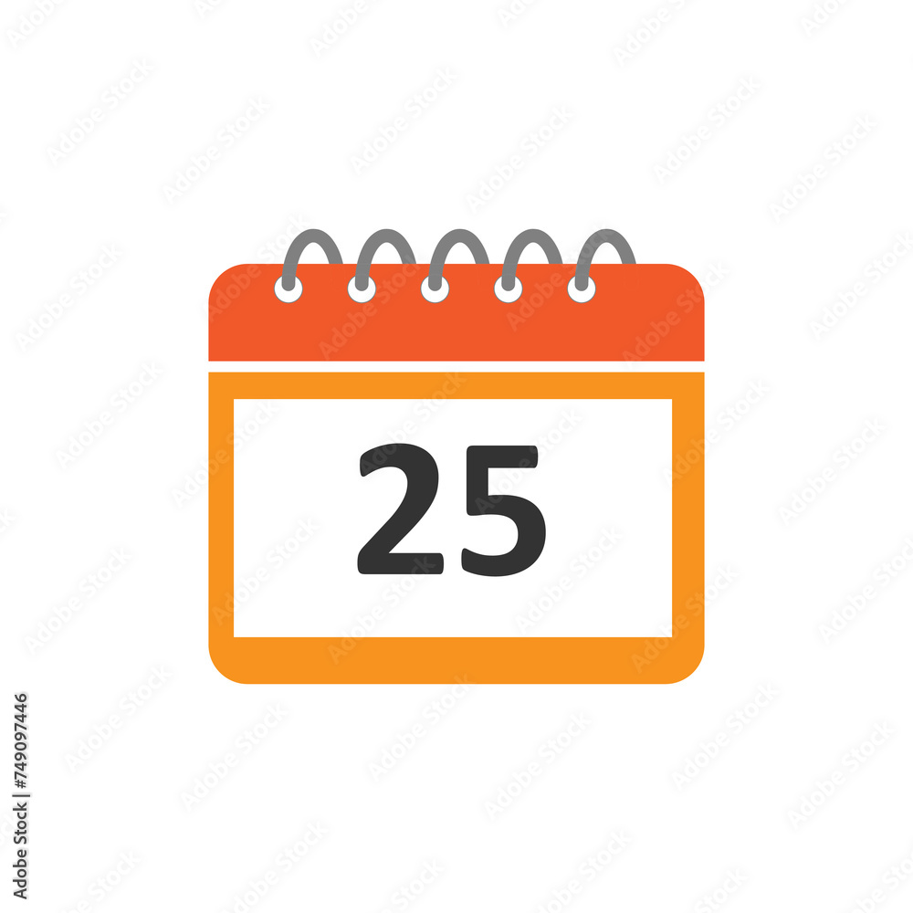 Poster calander flat vector icon simple vector illustration on white background..eps