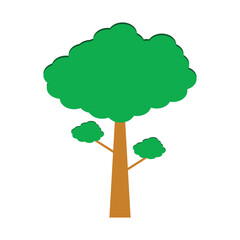 Cute Flat Tree Illustration