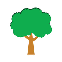 Cute Flat Tree Illustration