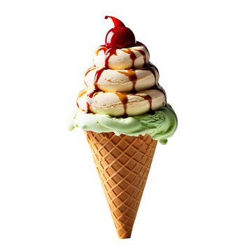 Ice Cream image isolated on a transparent background PNG photo