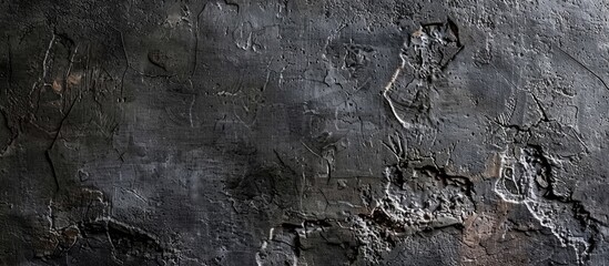 This close-up shot showcases a retro black and white concrete wall. The texture and design make it suitable for showcasing products, advertising, or as a web design element. - obrazy, fototapety, plakaty