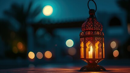 Arabic lantern ramadan kareem decoration