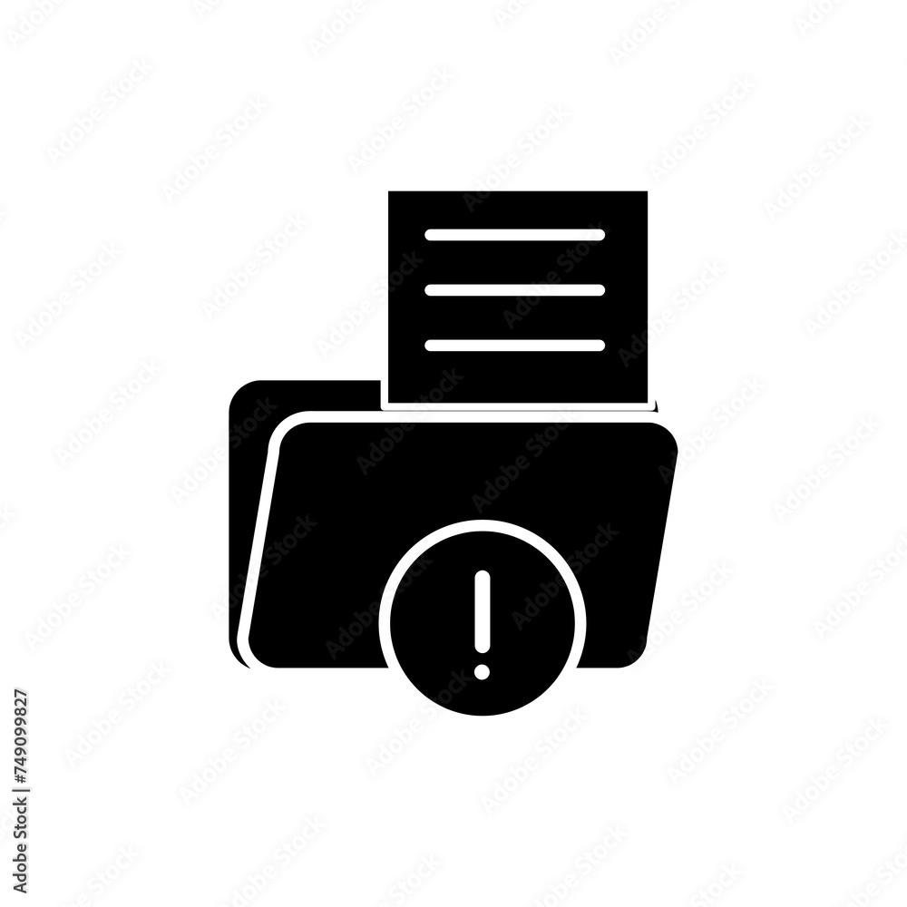 Poster faq folder glyph flat vector icon simple flat illustration on white background..eps