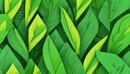 Obraz premium leaves background OR pattern with leaves or green leaves pattern or green leaves background or green leaves or green leaves on white or green corn field or green background
