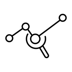 analytic vector thin line icon simple illustration on white background..eps