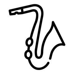 saxophone Line Icon