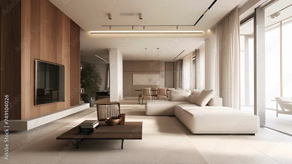 Poster experience a sense of tranquility and balance in this minimalist modern abode where clean lines and 