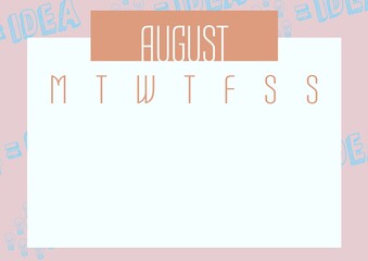Plan your month with ease, August calendar layout
