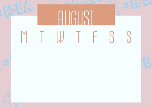 Plan your month with ease, August calendar layout