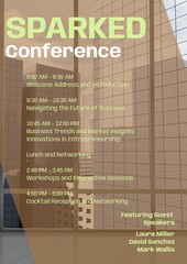 Promote your event, sleek conference schedule