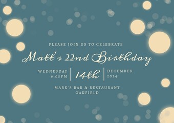 Celebrate in style, elegant birthday invite