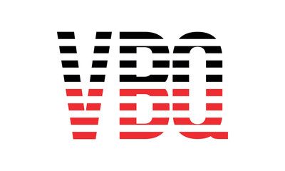 VBQ three initial letter iconic line negative space minimal logo design vector template. monogram, abstract, wordmark, business, typography, minimalist, brand, company, flat, modern, unique, simple