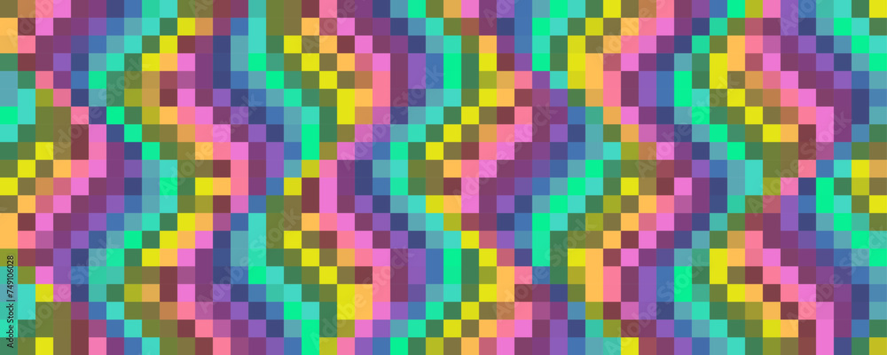 Poster digital noise mosaic. abstract background. pixel retro style.