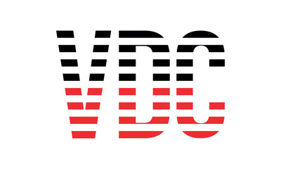 VDC three initial letter iconic line negative space minimal logo design vector template. monogram, abstract, wordmark, business, typography, minimalist, brand, company, flat, modern, unique, simple