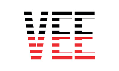 VEE three initial letter iconic line negative space minimal logo design vector template. monogram, abstract, wordmark, business, typography, minimalist, brand, company, flat, modern, unique, simple