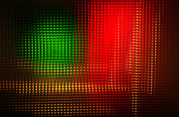 Red green yellow abstract background with grid pattern 