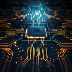 A technology-themed image with circuit board patterns.