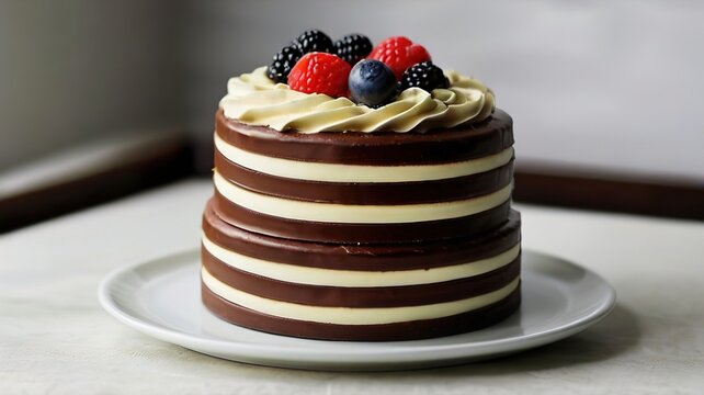 Chocolate Cake For Birthdays,Celebrations and for festivals ai generative