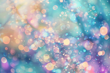 Close-up and  defocused light background with pastel color tones,  evoking a futurist and dreamy...
