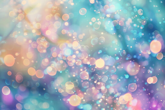 Close-up and  defocused light background with pastel color tones,  evoking a futurist and dreamy ambiance.