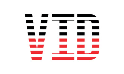 VID three initial letter iconic line negative space minimal logo design vector template. monogram, abstract, wordmark, business, typography, minimalist, brand, company, flat, modern, unique, simple