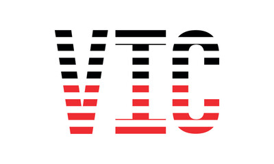 VIC three initial letter iconic line negative space minimal logo design vector template. monogram, abstract, wordmark, business, typography, minimalist, brand, company, flat, modern, unique, simple