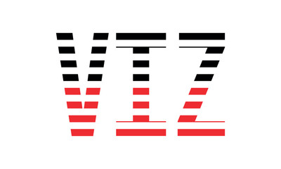 VIZ three initial letter iconic line negative space minimal logo design vector template. monogram, abstract, wordmark, business, typography, minimalist, brand, company, flat, modern, unique, simple
